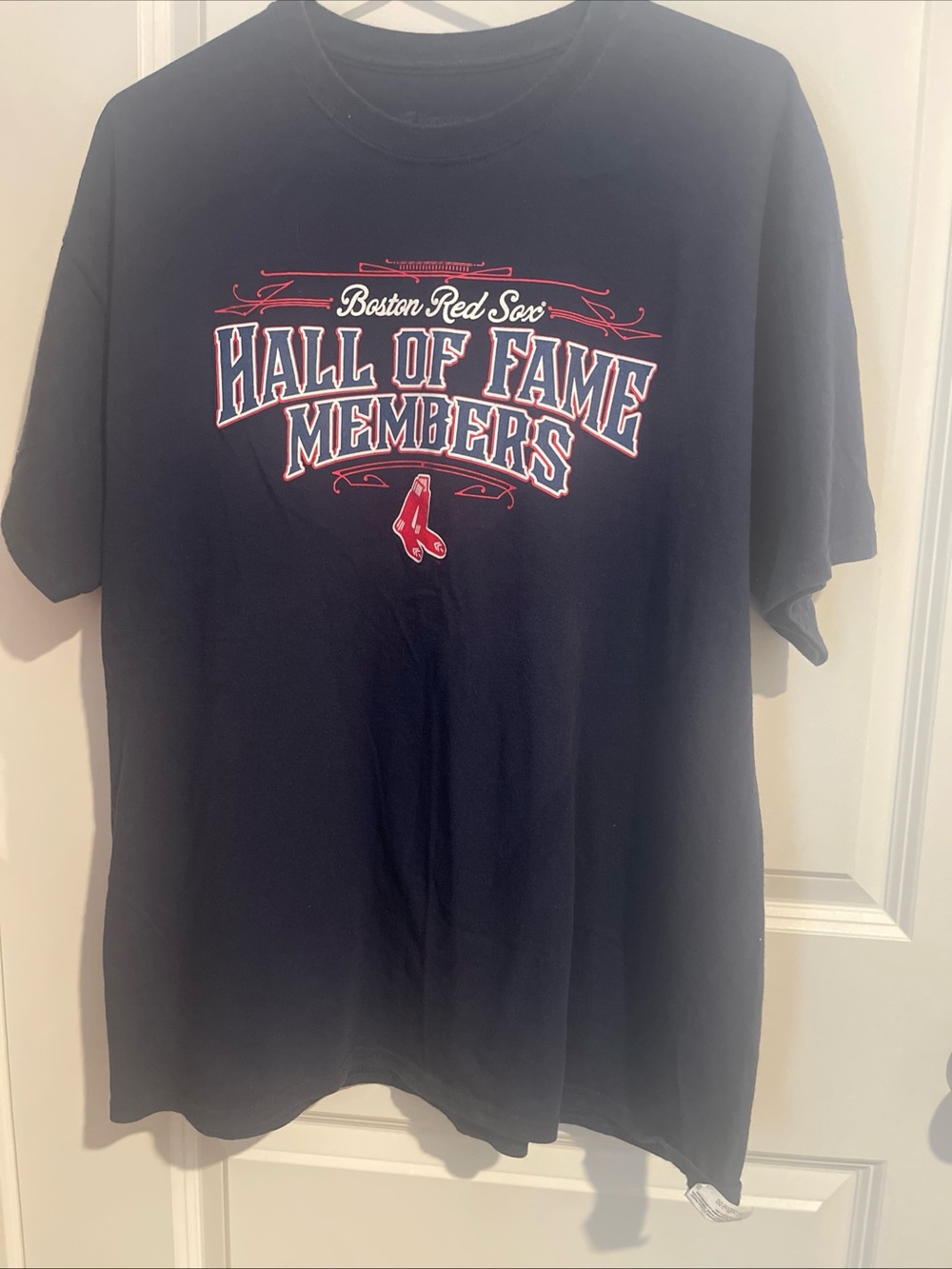 Men's Navy 'Hall of Fame Members' Graphic Tee Boston Red Sox XL 23Pit-Pit 29L